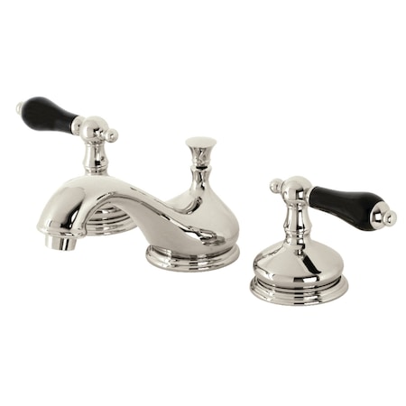 Kingston Brass KS1166PKL Widespread Bathroom Faucet with Brass Pop-Up, Polished Nickel KS1166PKL